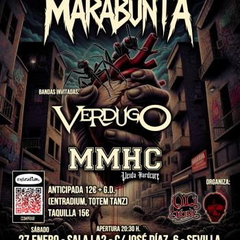 MARABUNTA + VERDUGO + MMHC (27/01/2024, SALA LA2, SEVILLA)